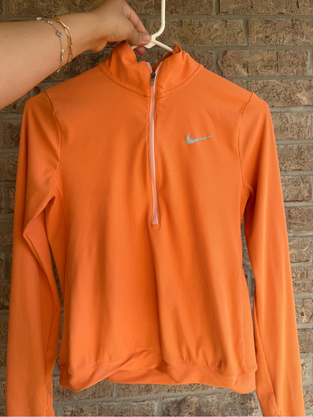 Nike Women’s Orange Half-Zip running Pullover